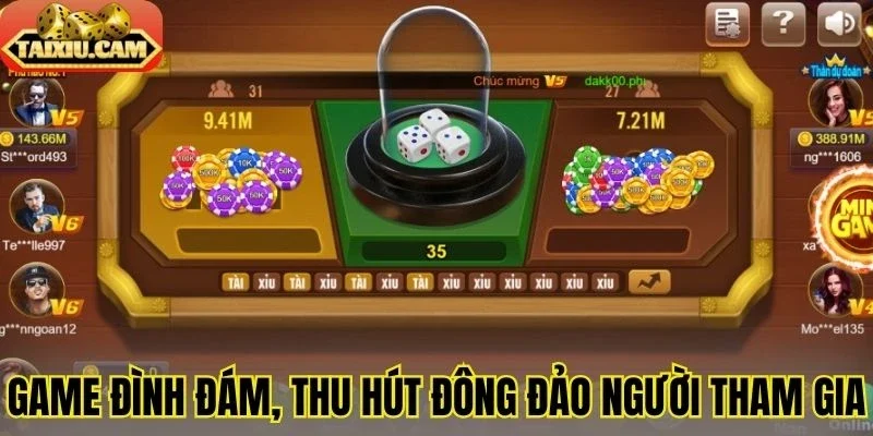 Game đình đám, thu hút đông đảo người tham gia
