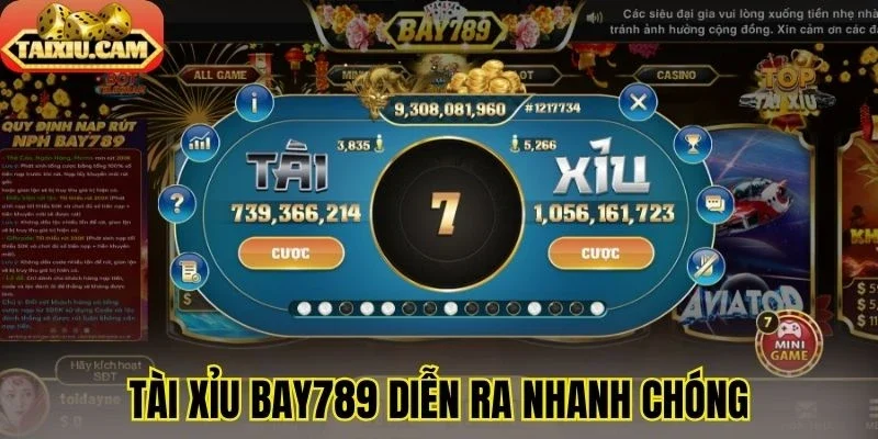 Tài xỉu Bay789 diễn ra nhanh chóng
