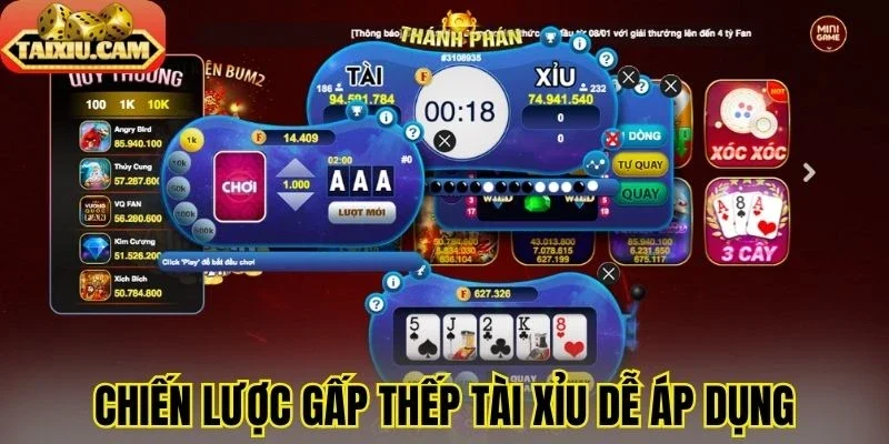 Chiến lược gấp thếp tài xỉu dễ áp dụng