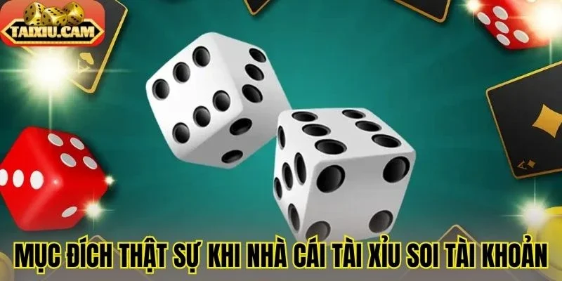 Mục đích thật sự khi nhà cái tài xỉu soi tài khoản