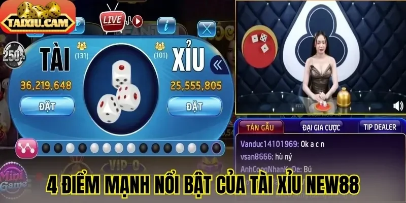 4 điểm mạnh nổi bật của tài xỉu New88